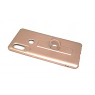 Silicone Case Motomo With Finger Ring For Xiaomi Redmi Note 5 Pink / Gold